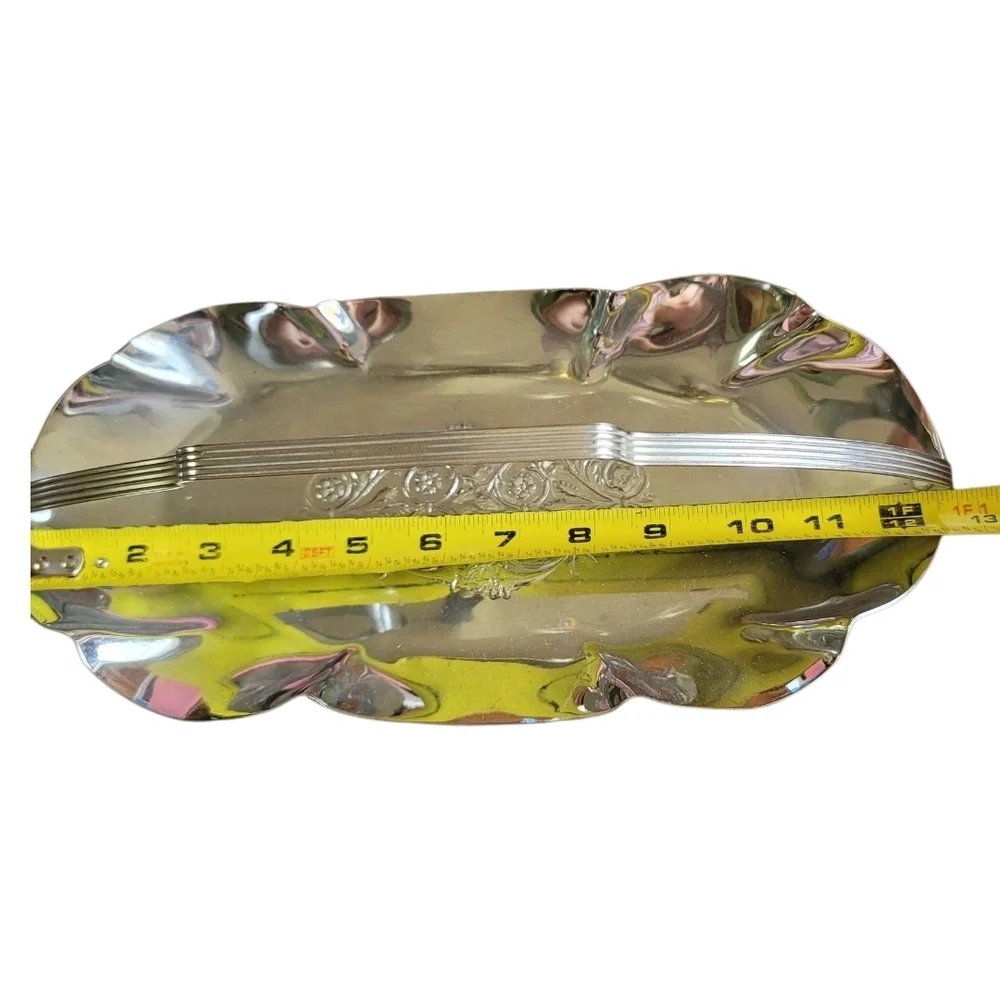 Vintage Elegant Metal Serving Tray / Candy Dish
